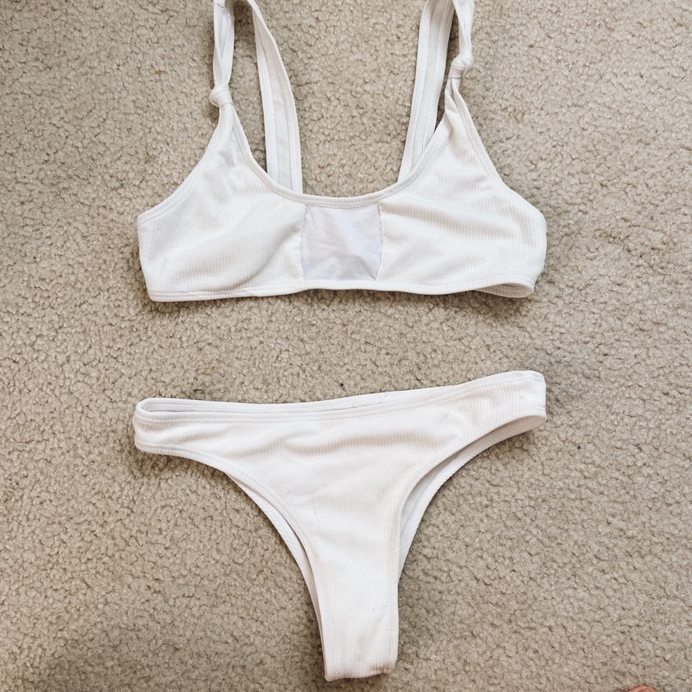 white bikini